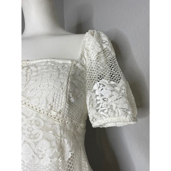 Free People Be Your Baby White Lace Babydoll Dress - Picture 11 of 13